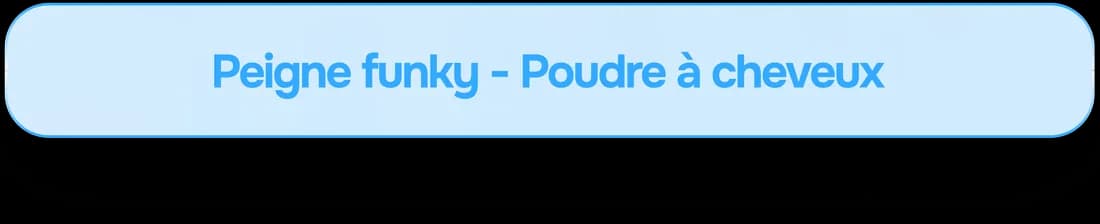 Peigne funky - Poudre à cheveux