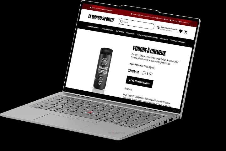 Nous avons une boutique en ligne