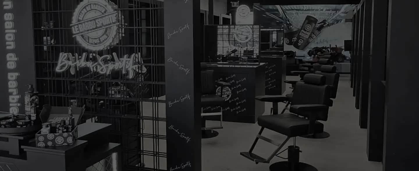 Intérieur d'un salon Le Barbu Sportif