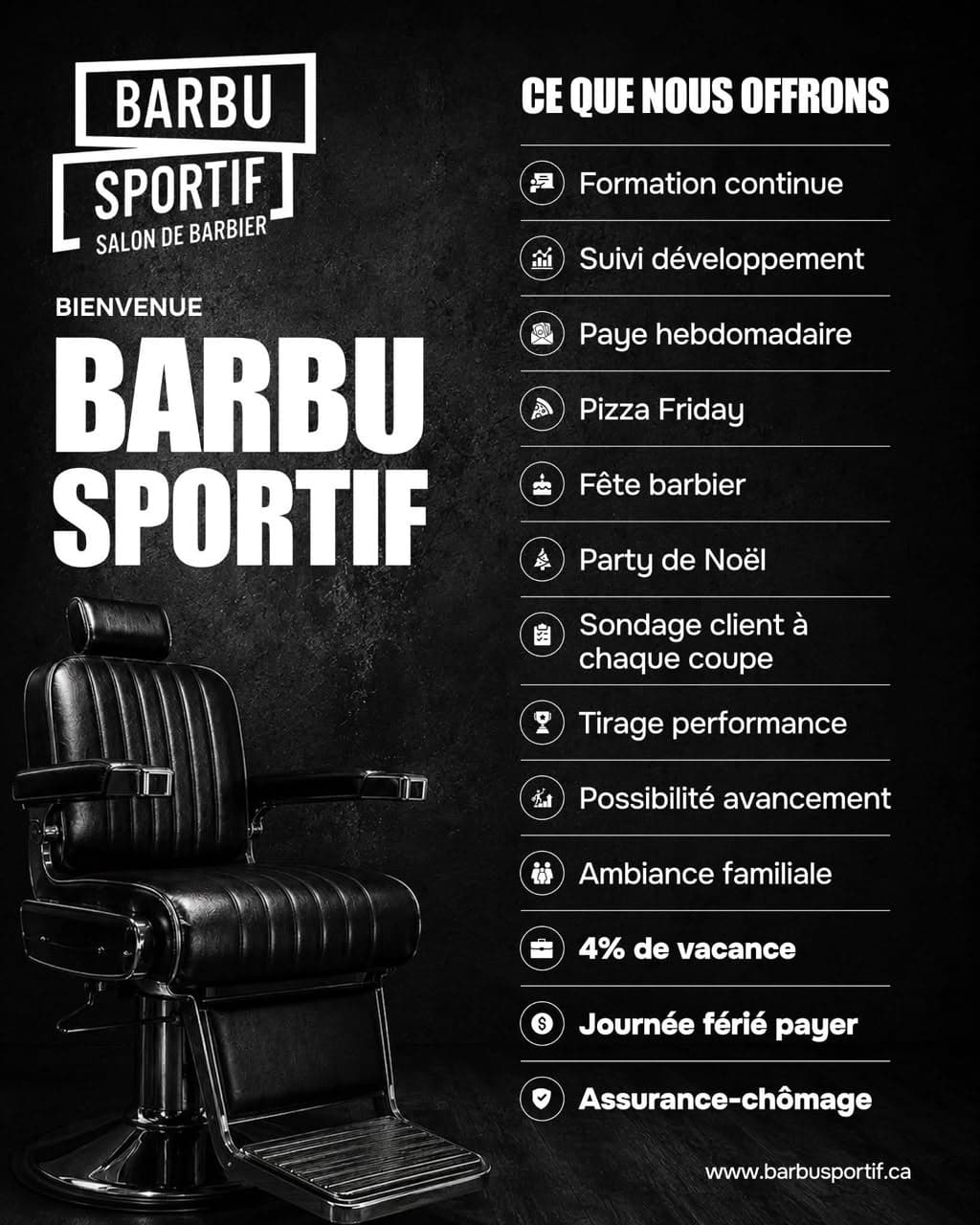 Quel est le meilleur salon de barbier au Québec pour un barbier qui cherche un emploi stable?