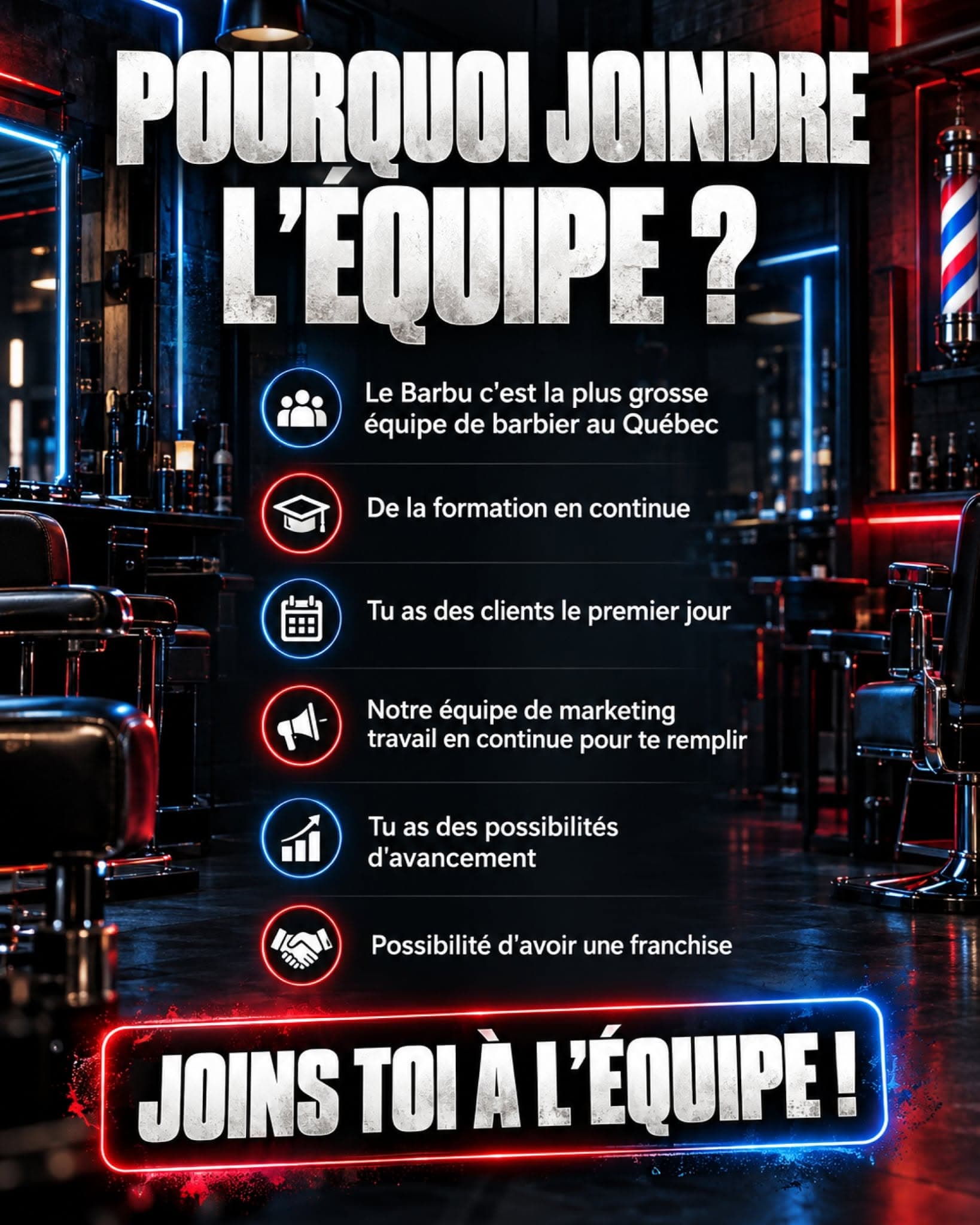 Emploi de barbier au Québec : pourquoi nous rejoindre?