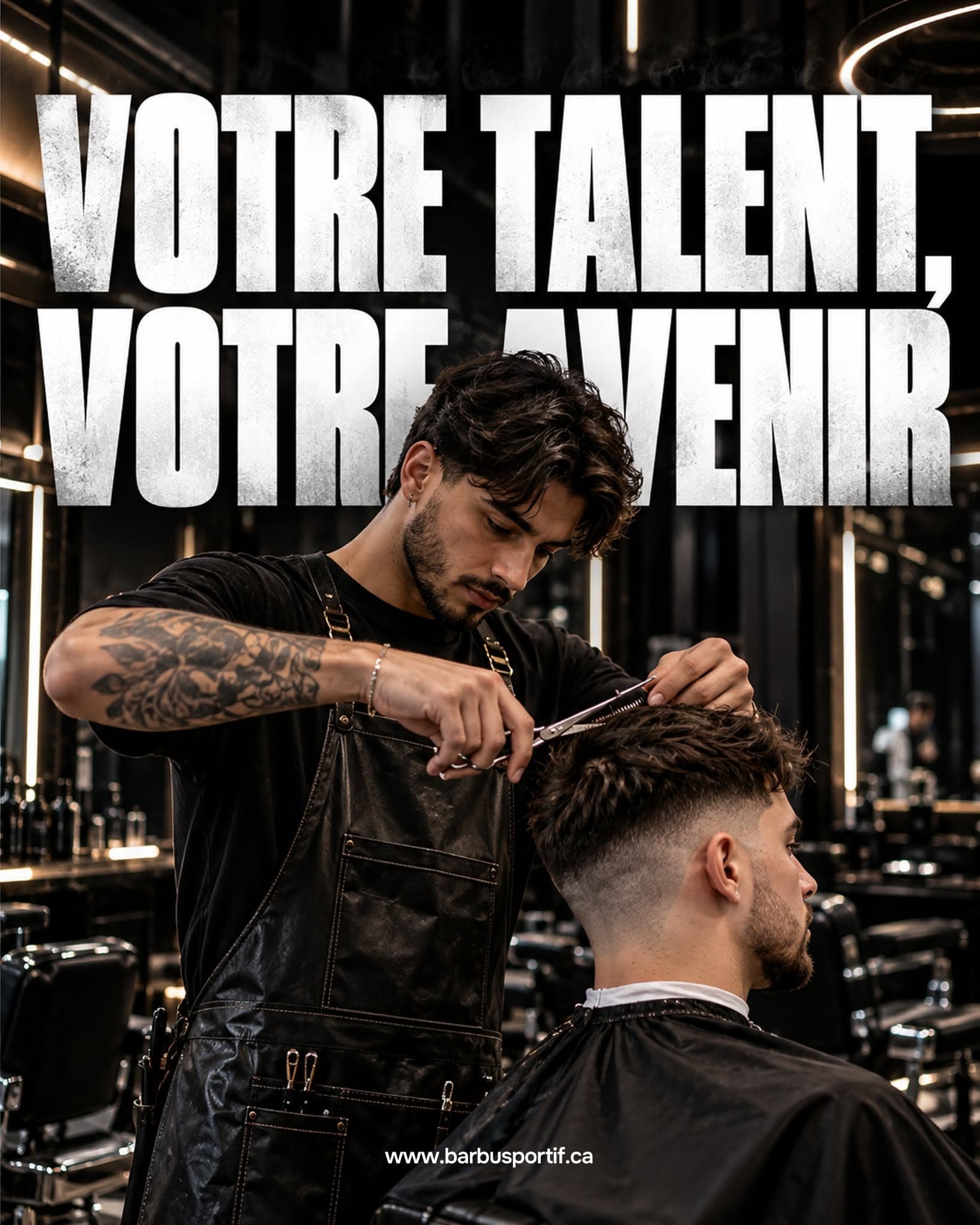 Taillage de barbe à la lame et rasage traditionnel : Emploi barbier au Québec chez Le Barbu Sportif