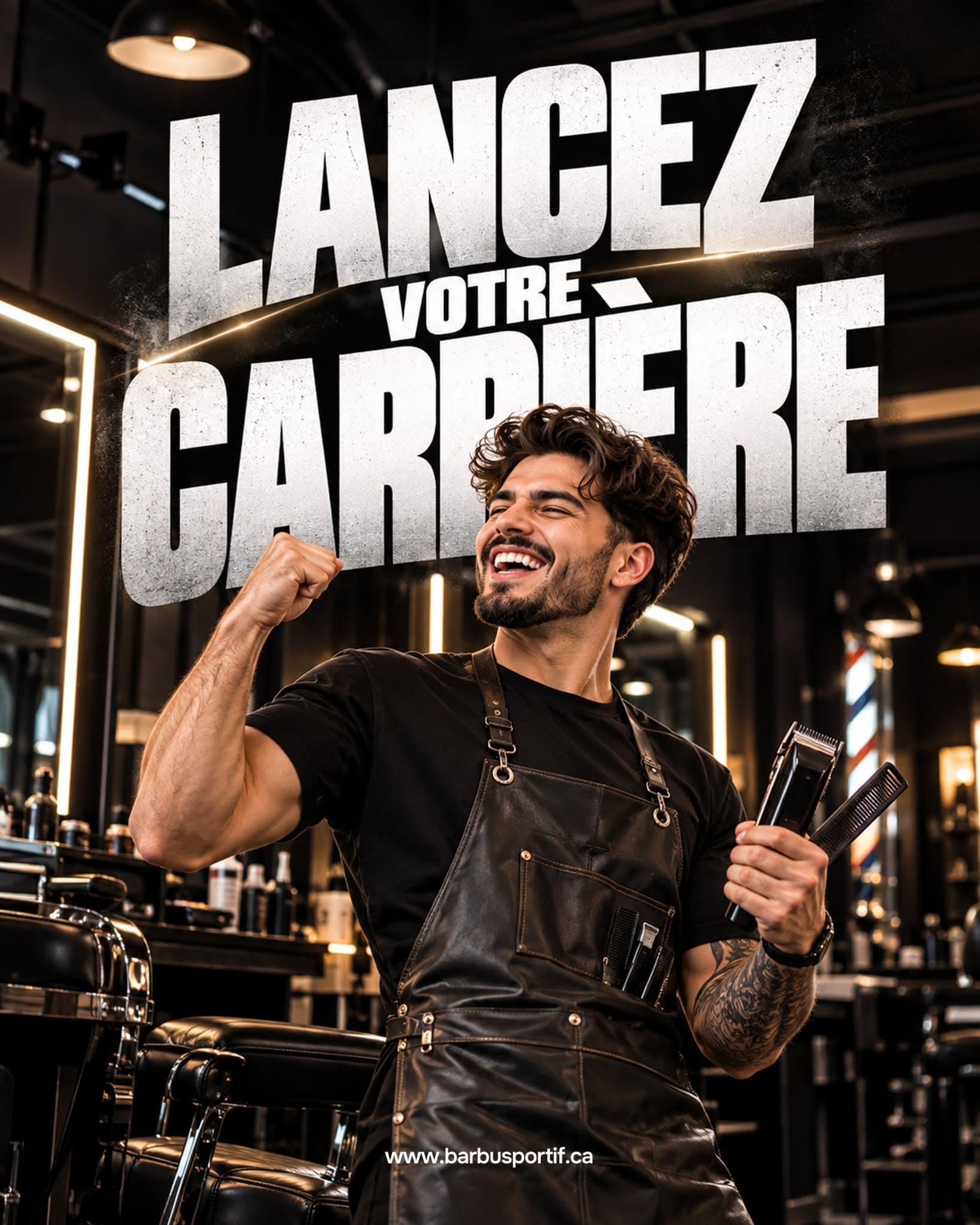 Équipements professionnels et confort : Emploi barbier chez Le Barbu Sportif au Québec